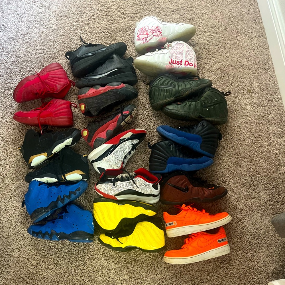Nike foams&  Jordan’s  sizes 2y and 3y